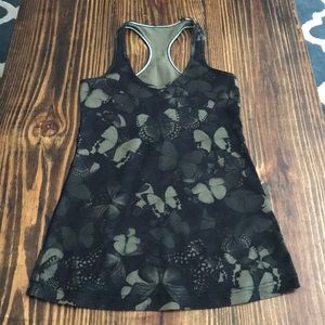 Lululemon butterfly camo tank, size 6
